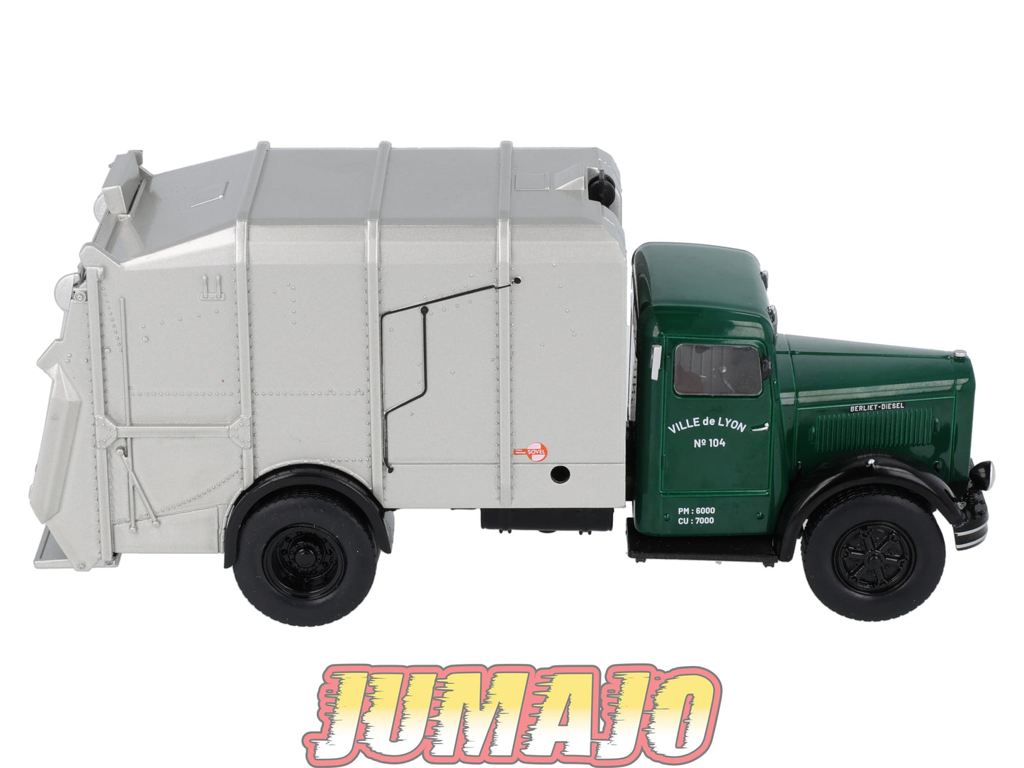 BER78 CAMIONS 1/43 Hachette IXO BERLIET GDR 7W Camion de poubelle