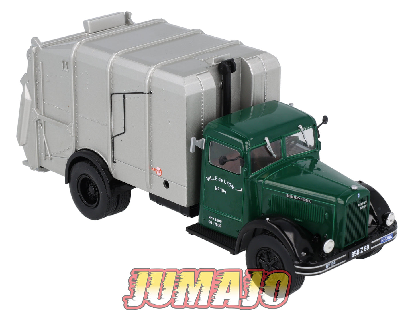 BER78 CAMIONS 1/43 Hachette IXO BERLIET GDR 7W Camion de poubelle