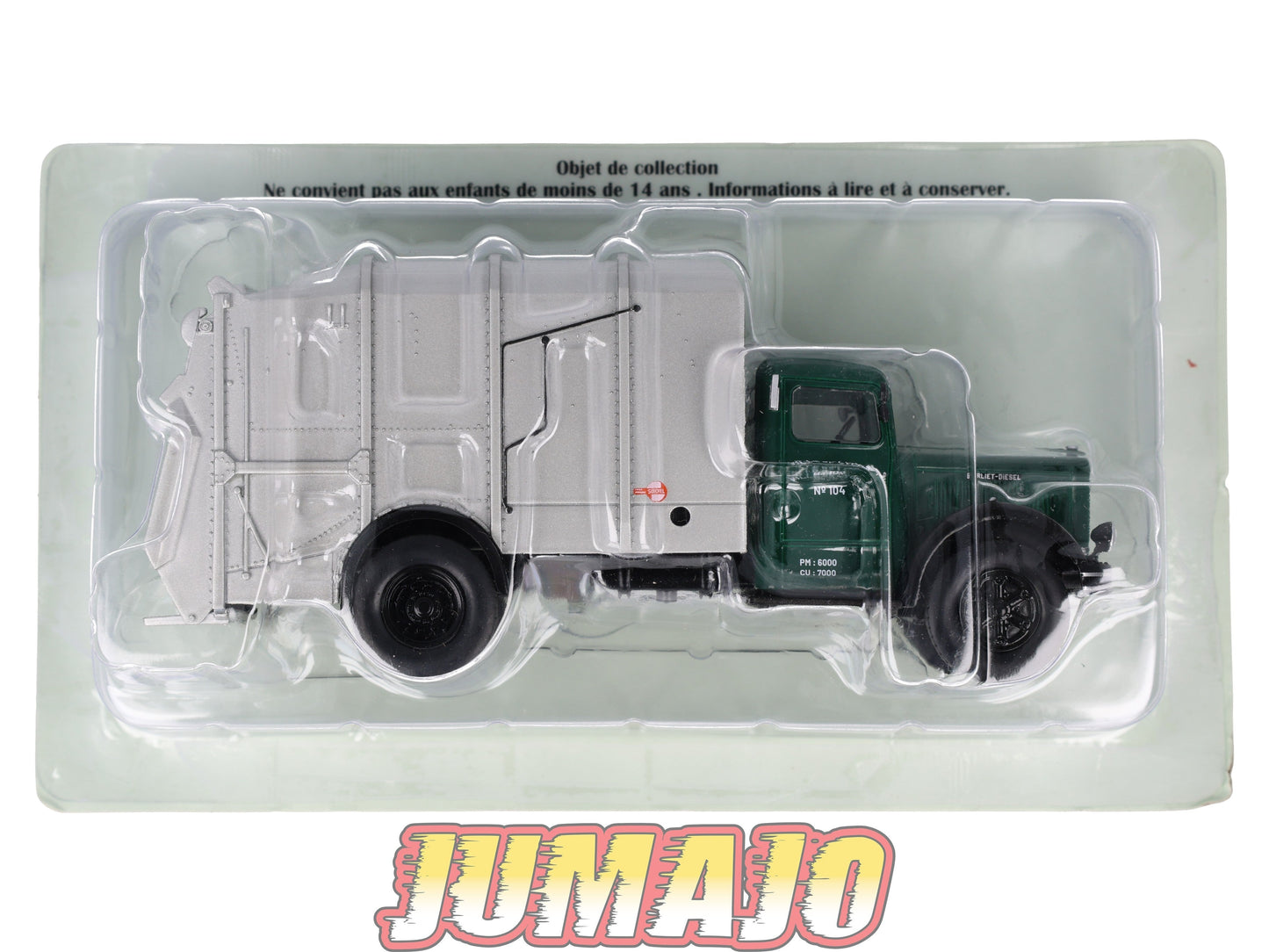 BER78 CAMIONS 1/43 Hachette IXO BERLIET GDR 7W Camion de poubelle