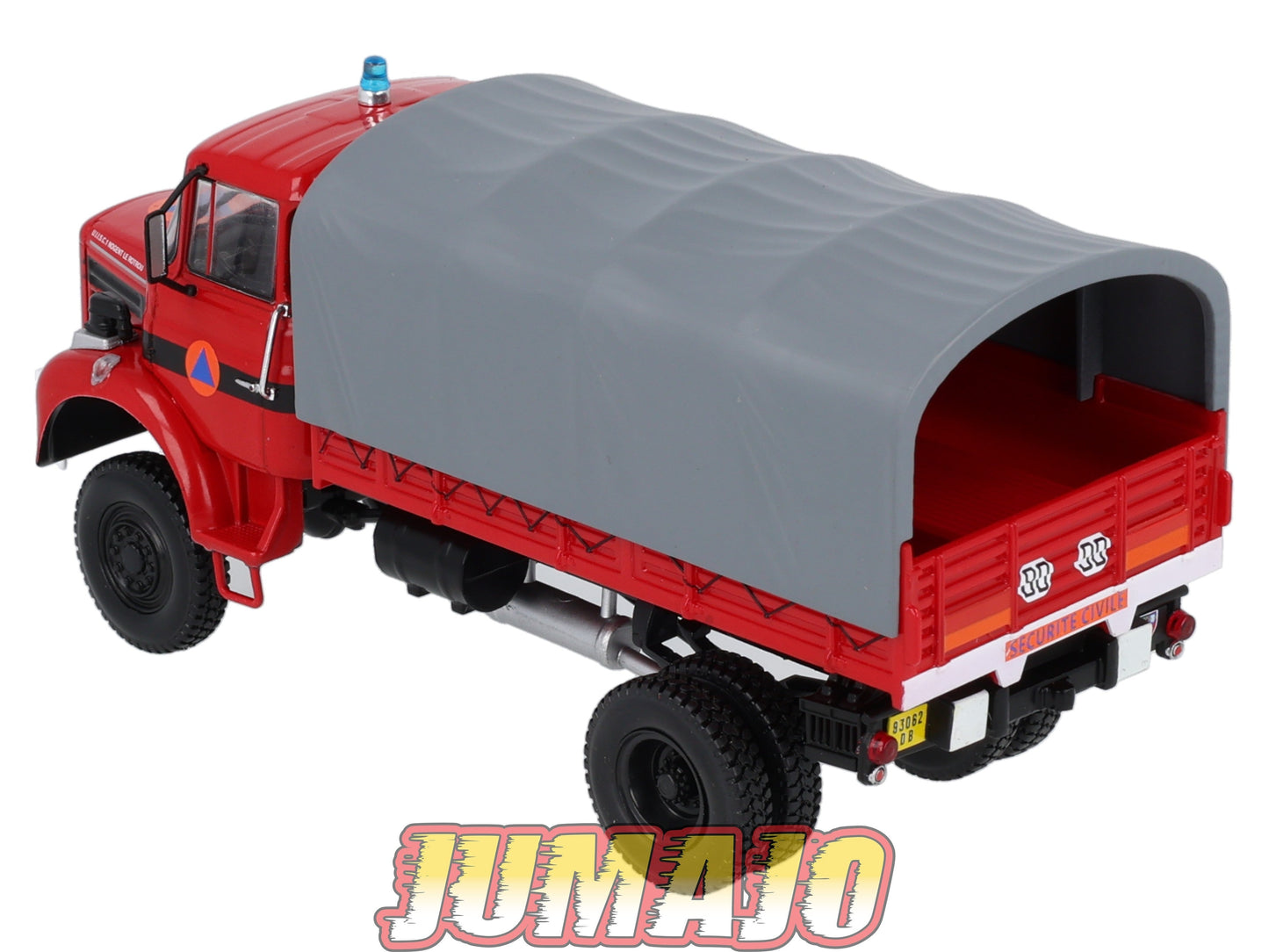 BER87 CAMIONS 1/43 Hachette IXO BERLIET L 64 4x4 Bache securite civile