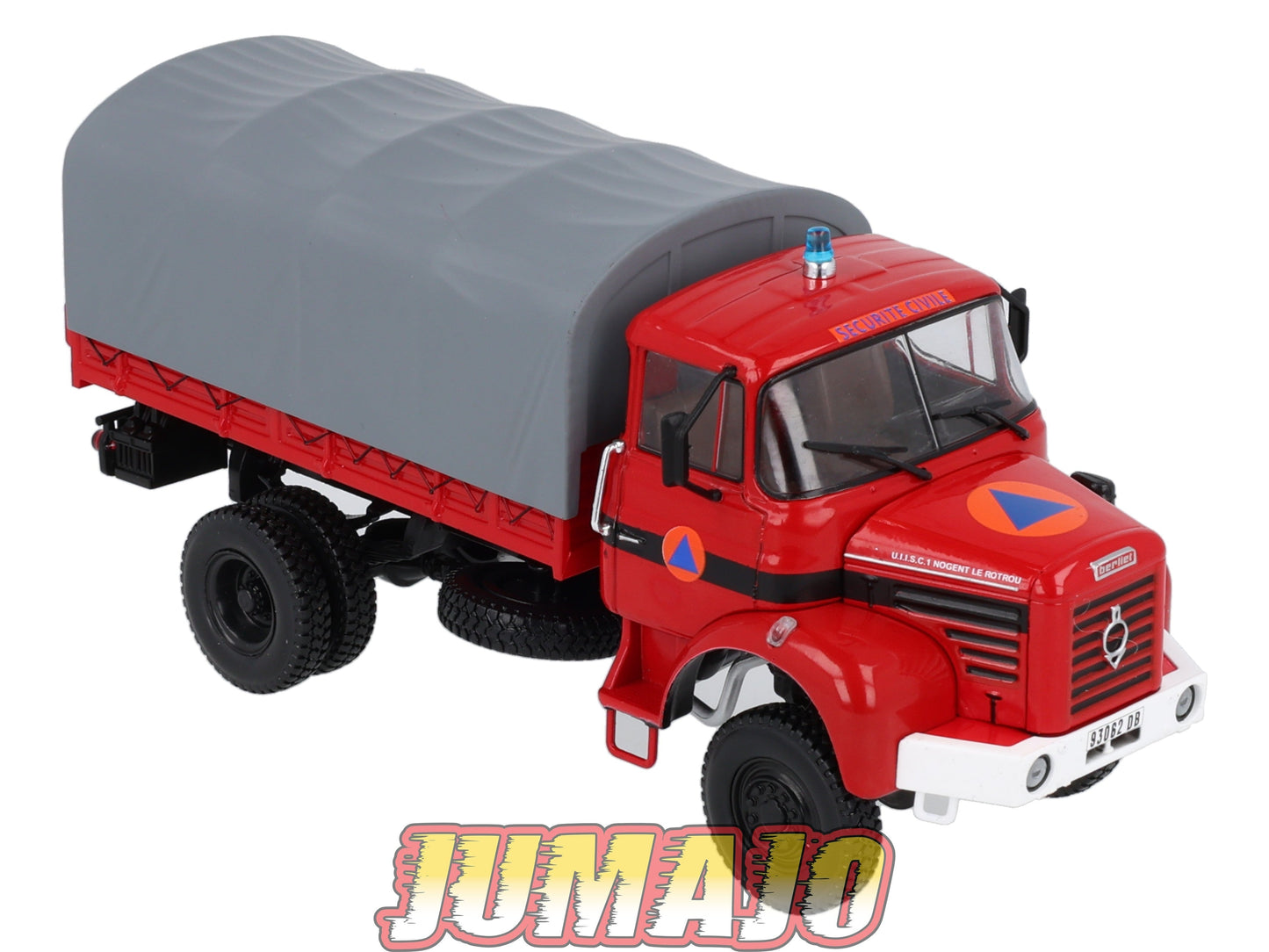 BER87 CAMIONS 1/43 Hachette IXO BERLIET L 64 4x4 Bache securite civile