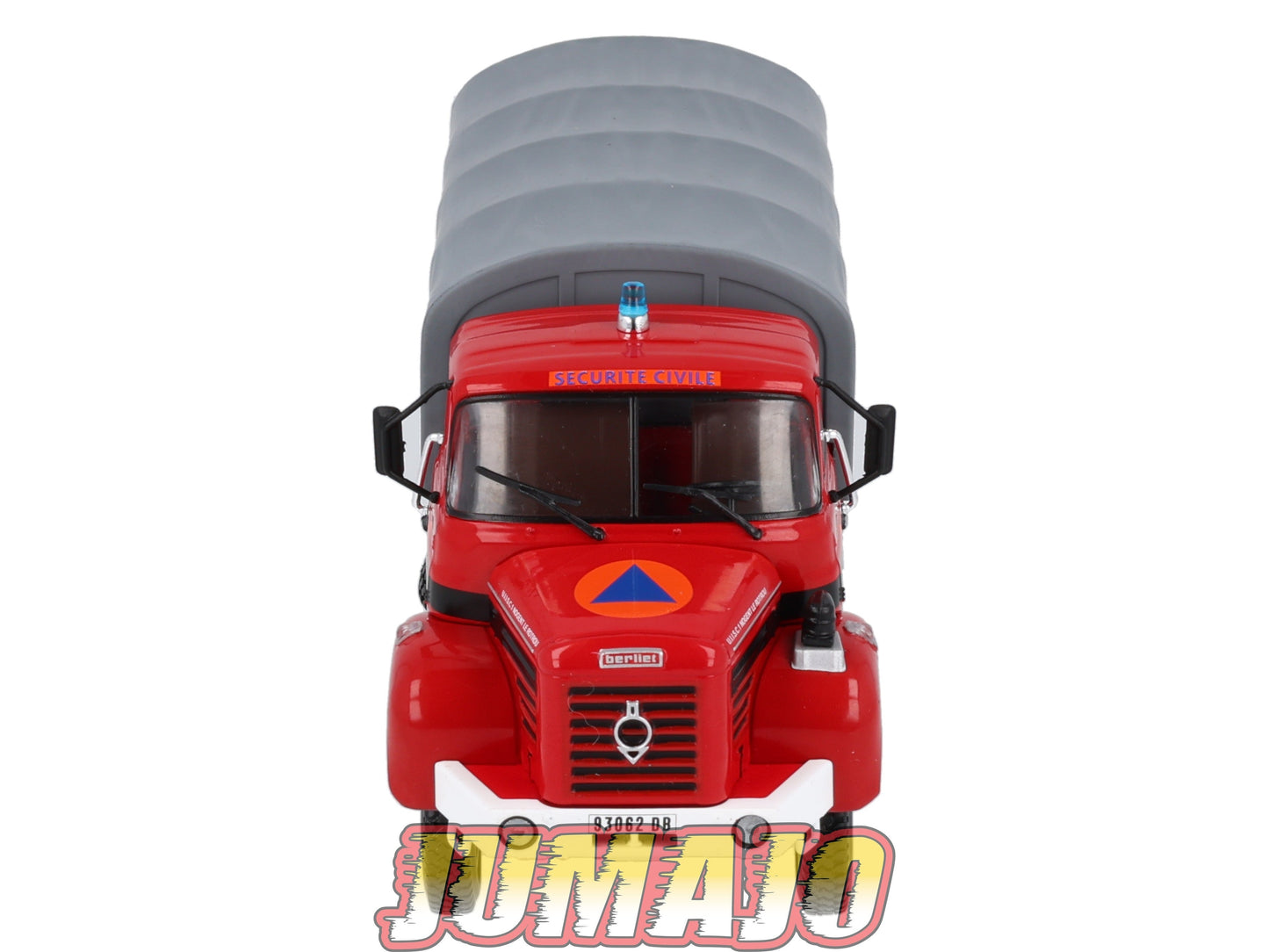 BER87 CAMIONS 1/43 Hachette IXO BERLIET L 64 4x4 Bache securite civile