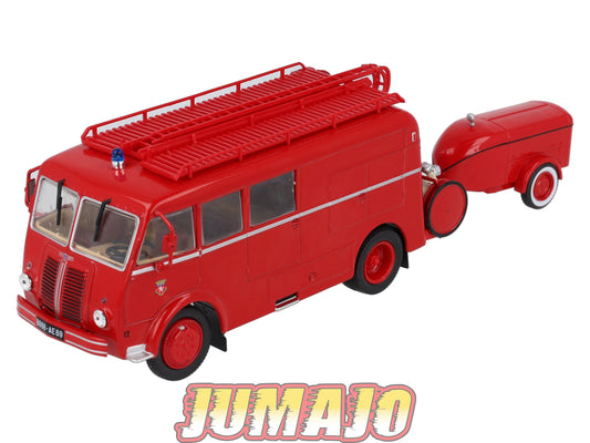 BER94 CAMIONS 1/43 Hachette IXO BERLIET GLA 19 R Fourgon mixte pompiers