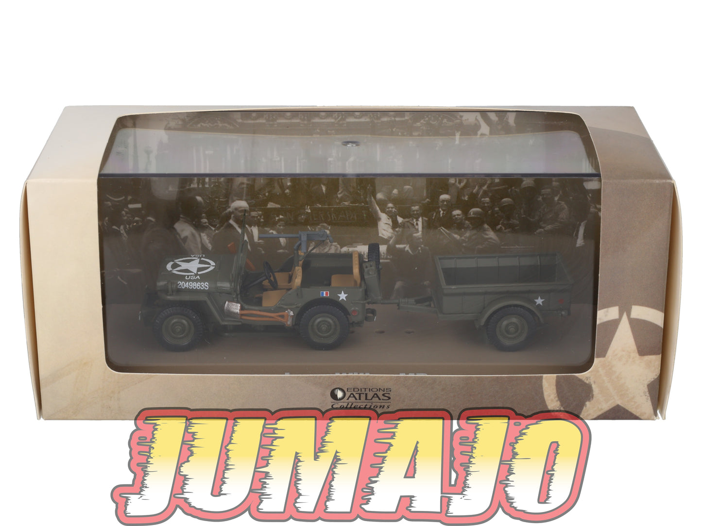 BL1 Atlas IXO 1/43 Blindés WW2 : JEEP Willys MB De la 2e DB
