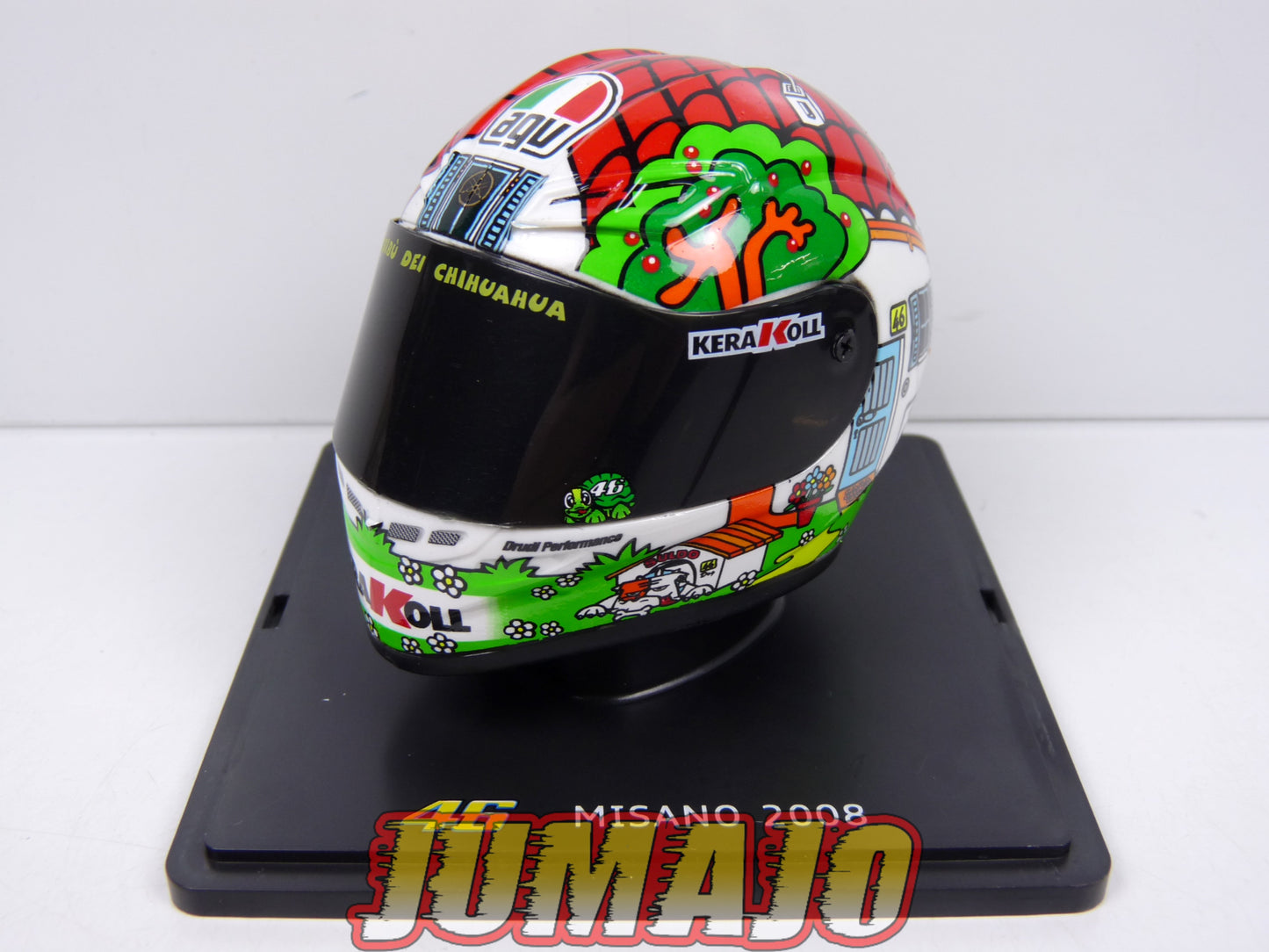 CMR12 CASQUES MOTO HELMET GP 1/5 VALENTINO ROSSI BOITE CASSÉE : Misano 2008