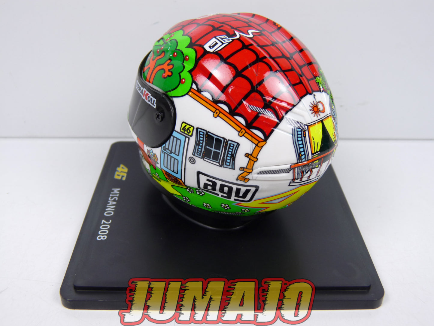 CMR12 CASQUES MOTO HELMET GP 1/5 VALENTINO ROSSI BOITE CASSÉE : Misano 2008