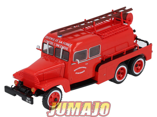 CP132 POMPIERS 1/43 altaya IXO: GMC Double Cabine Service Départemental D'incendie