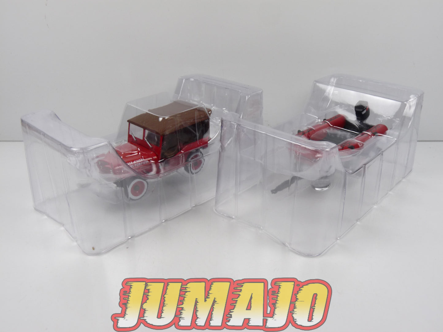 CPF801+803 Camions 1/43 Hachette IXO Pompiers : PRIME JEEP PRIME ZODIAQUE
