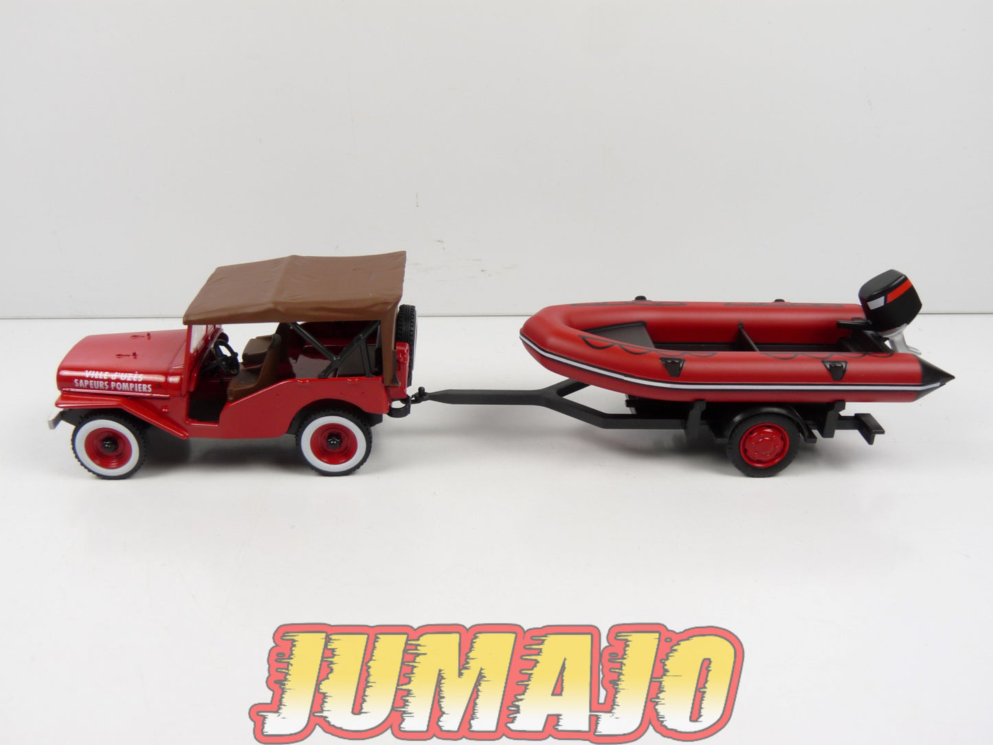CPF801+803 Camions 1/43 Hachette IXO Pompiers : PRIME JEEP PRIME ZODIAQUE