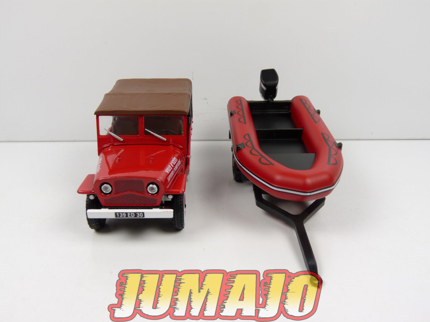 CPF801+803 Camions 1/43 Hachette IXO Pompiers : PRIME JEEP PRIME ZODIAQUE