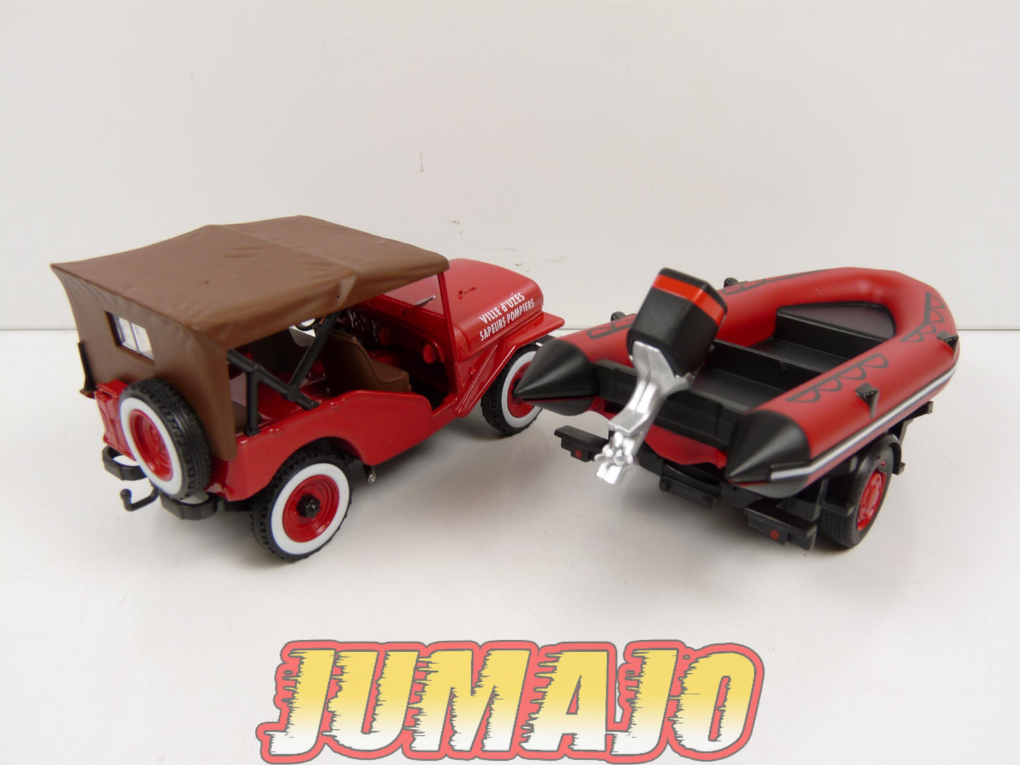CPF801+803 Camions 1/43 Hachette IXO Pompiers : PRIME JEEP PRIME ZODIAQUE