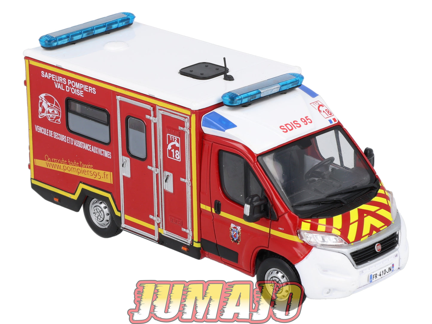 CPL8 Véhicules Légers Sapeurs Pompiers 1/43 Hachette IXO FIAT Ducato Val d'Oise VSAV
