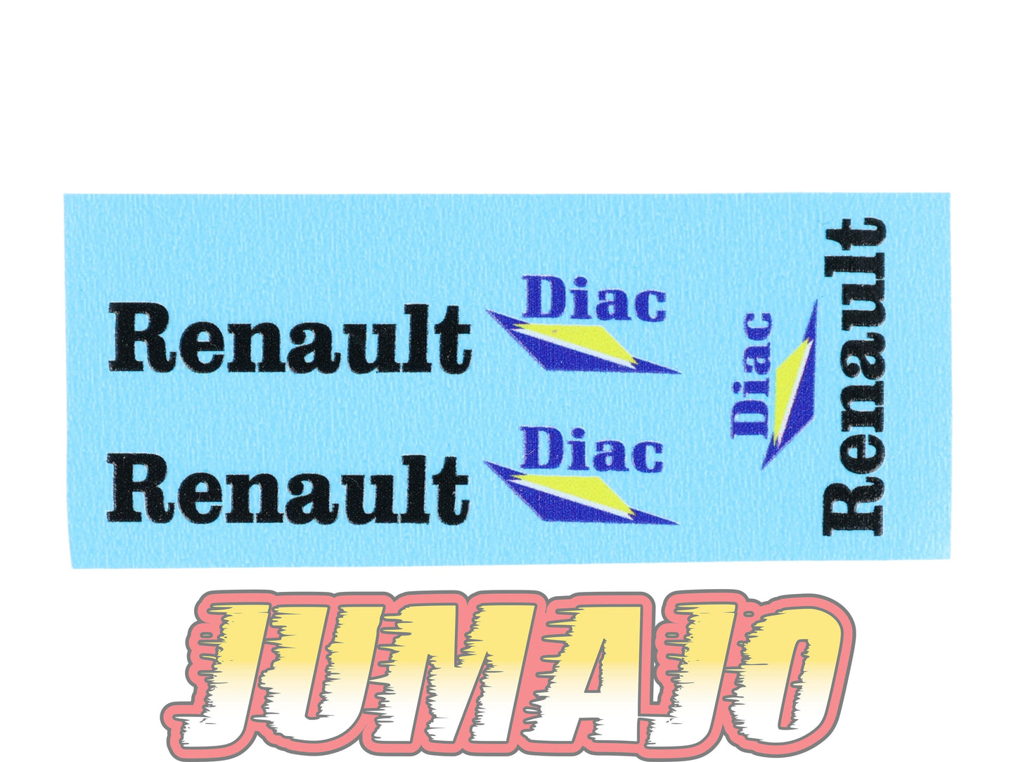 DEC2 Décalcomanie rallye 2 x 4,5cm + 1 x 2,5cm Renault diac