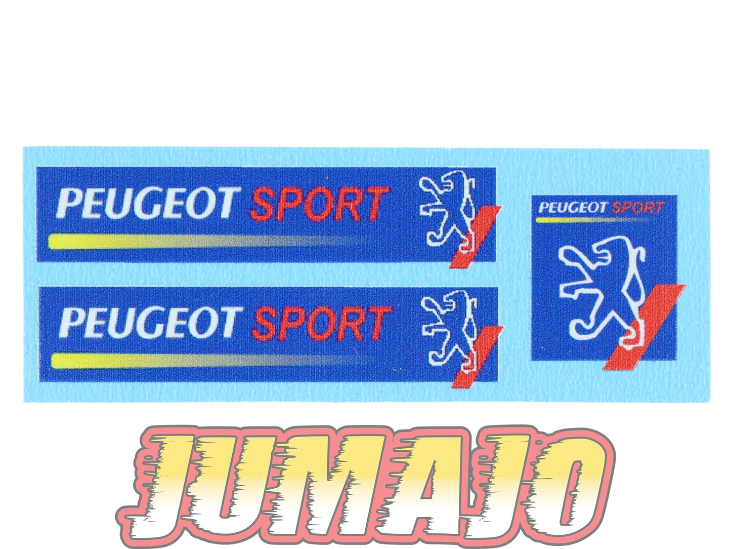 DEC3 Décalcomanie rallye 2 x 4,5cm + 1 x 2,5cm Peugeot sport