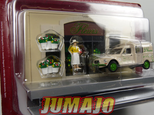 DIO13 Voiture + diorama 1/43 IXO : Métiers de France Citroën Acadiane "Fleurs"