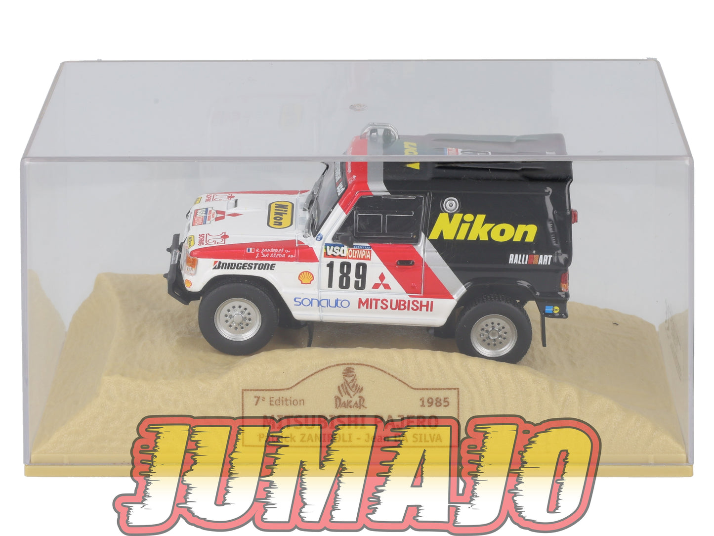 DKR10 1/43 NOREV M6 Paris/Dakar : MITSUBISHI Pajero WINNER 1985 #189 P.Zaniroli