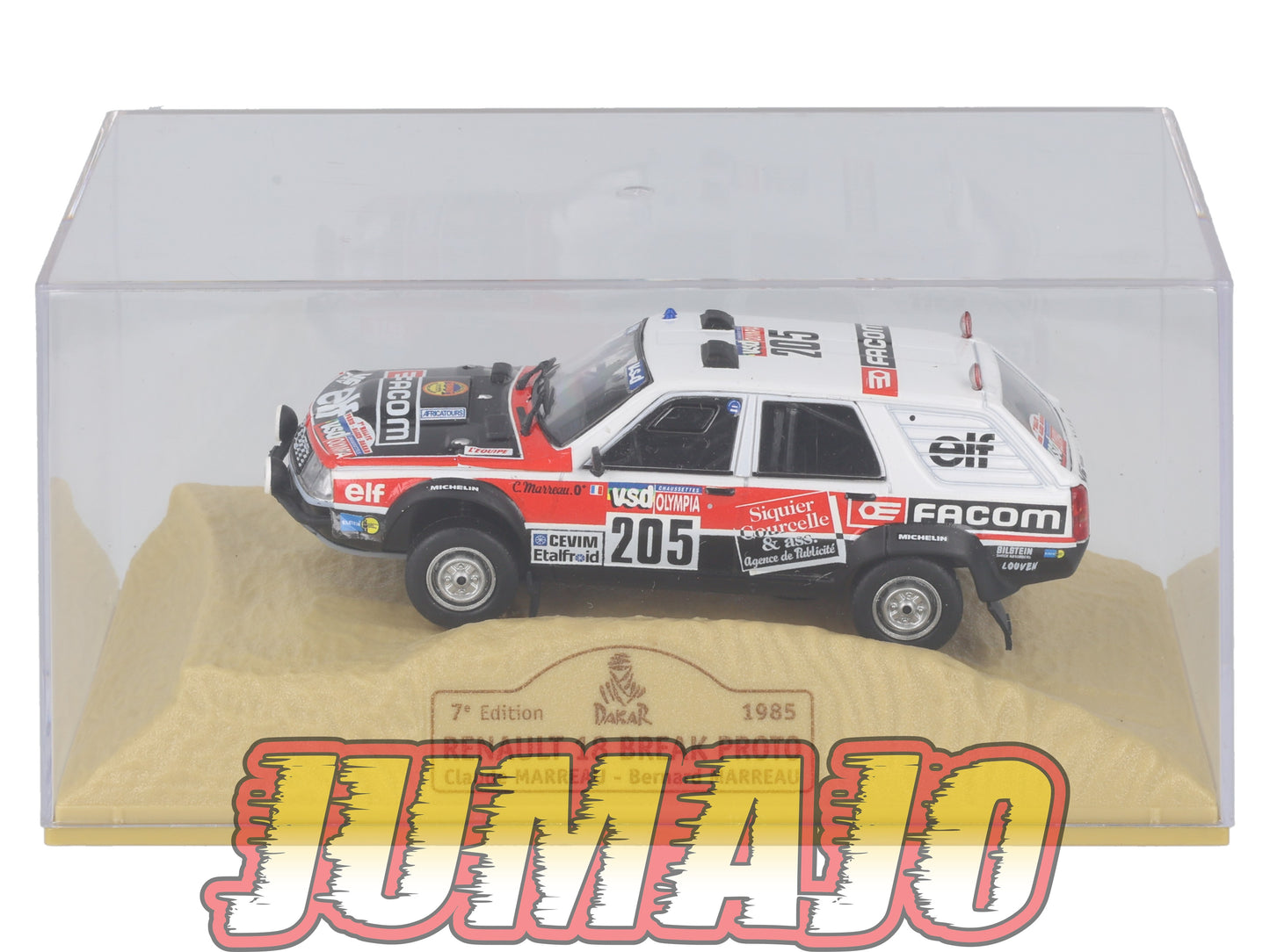 DKR24 1/43 NOREV M6 Paris/Dakar : RENAULT 18 Break proto 1985 #205 C.Marreau