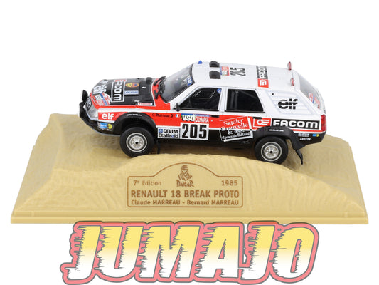 DKR24 1/43 NOREV M6 Paris/Dakar : RENAULT 18 Break proto 1985 #205 C.Marreau