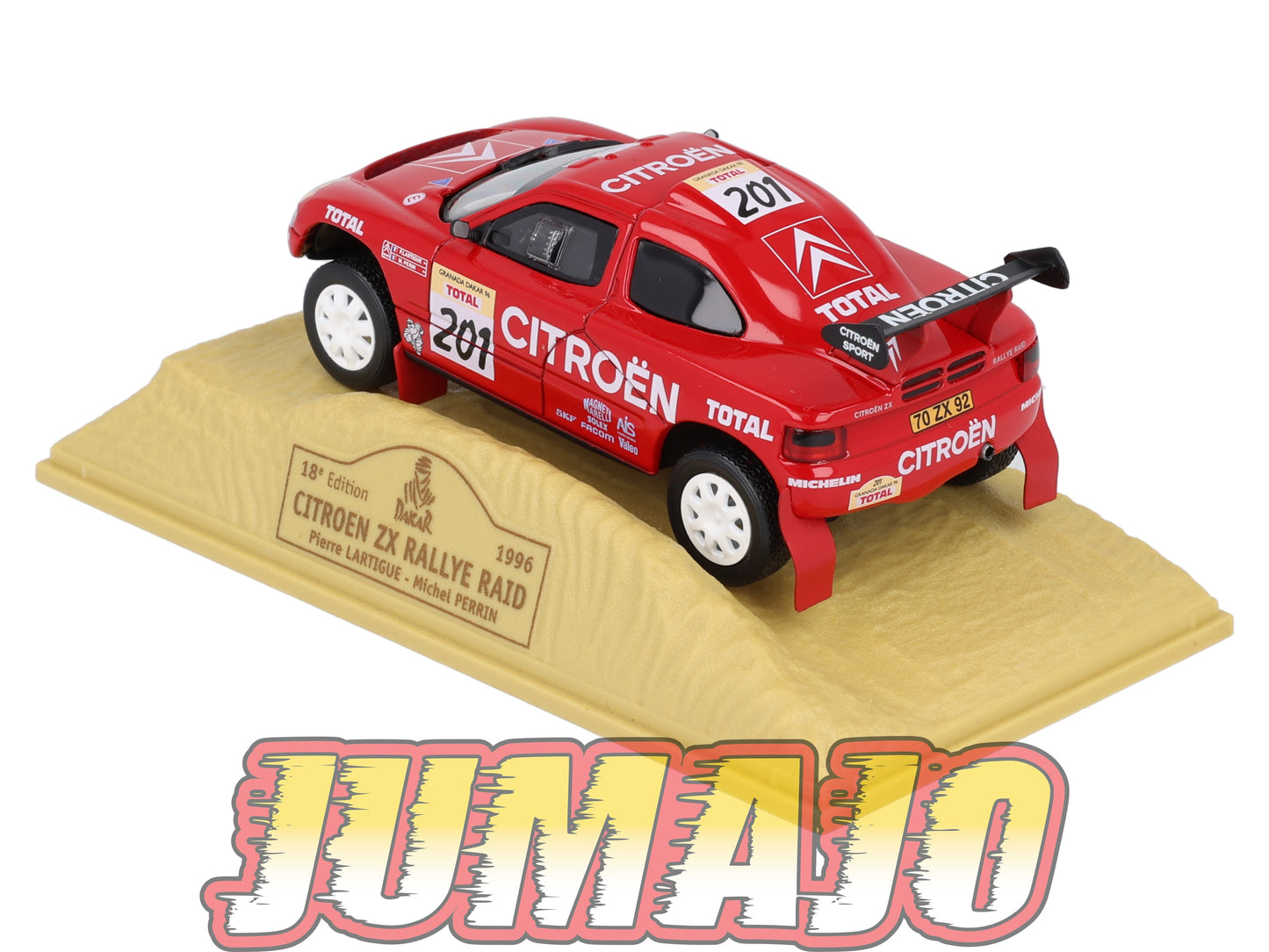 DKR2 1/43 NOREV M6 Paris/Dakar : CITROEN ZX Rallye raid 1996 winner #201 P.Lartigue