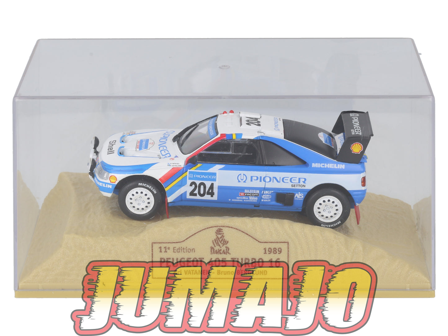 DKR5 1/43 NOREV M6 Paris/Dakar : PEUGEOT 405 Turbo WINNER 16 1989 #204 A.Vatanen