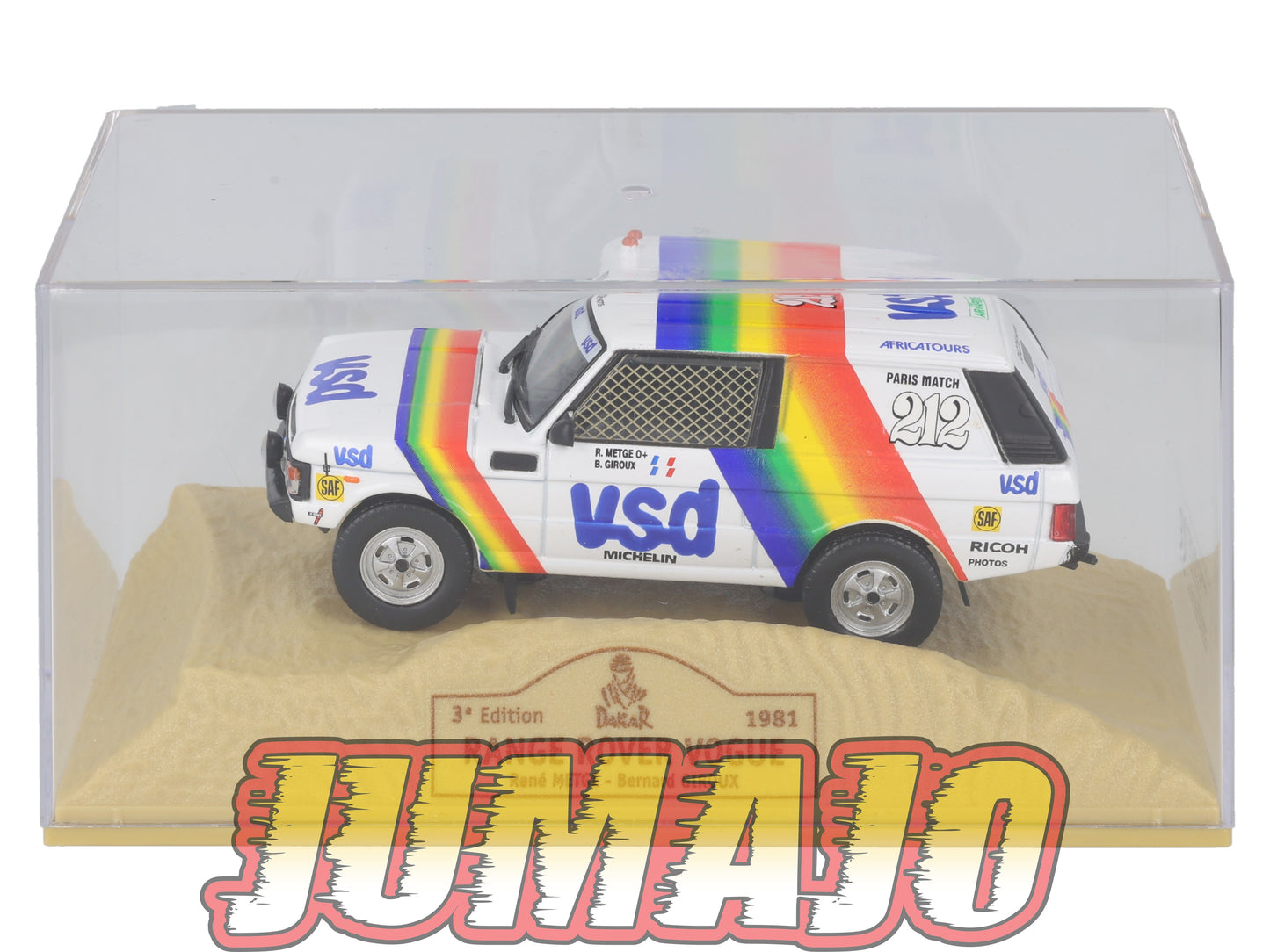 DKR6 1/43 NOREV M6 Paris/Dakar : RANGE ROVER Vogue WINNER 1981 #212 R.Metge