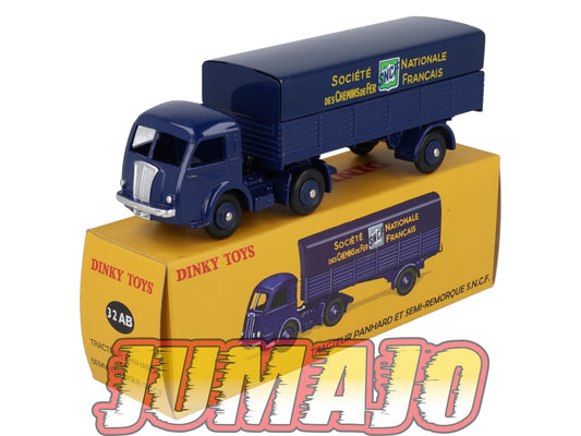 DT436 Voiture réédition DINKY TOYS Atlas UK : Tracteur PANHARD Et Semi Remorque S.N.C.F