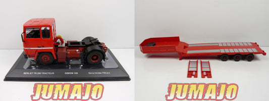 OD120 + OD104 lot Ensemble Camions VOITURE 1/43 ODEON : BERLIET TR 280 SEMI-REMORQUE Porte engin