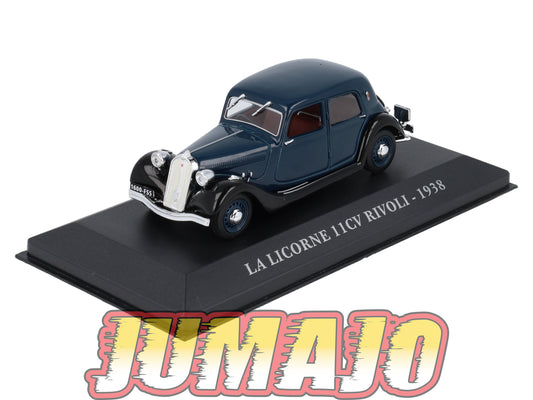 FA48 Voiture 1/43 IXO altaya Voitures d'autrefois : LA LICORNE 11CV Rivoli 1938