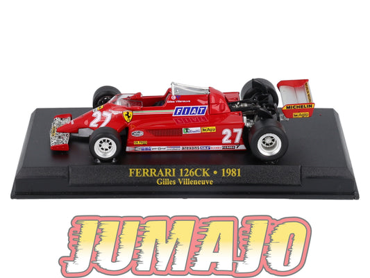 FEF5 Voiture 1/43 IXO Altaya : FERRARI 126CK 1981 G.Villeneuve #27