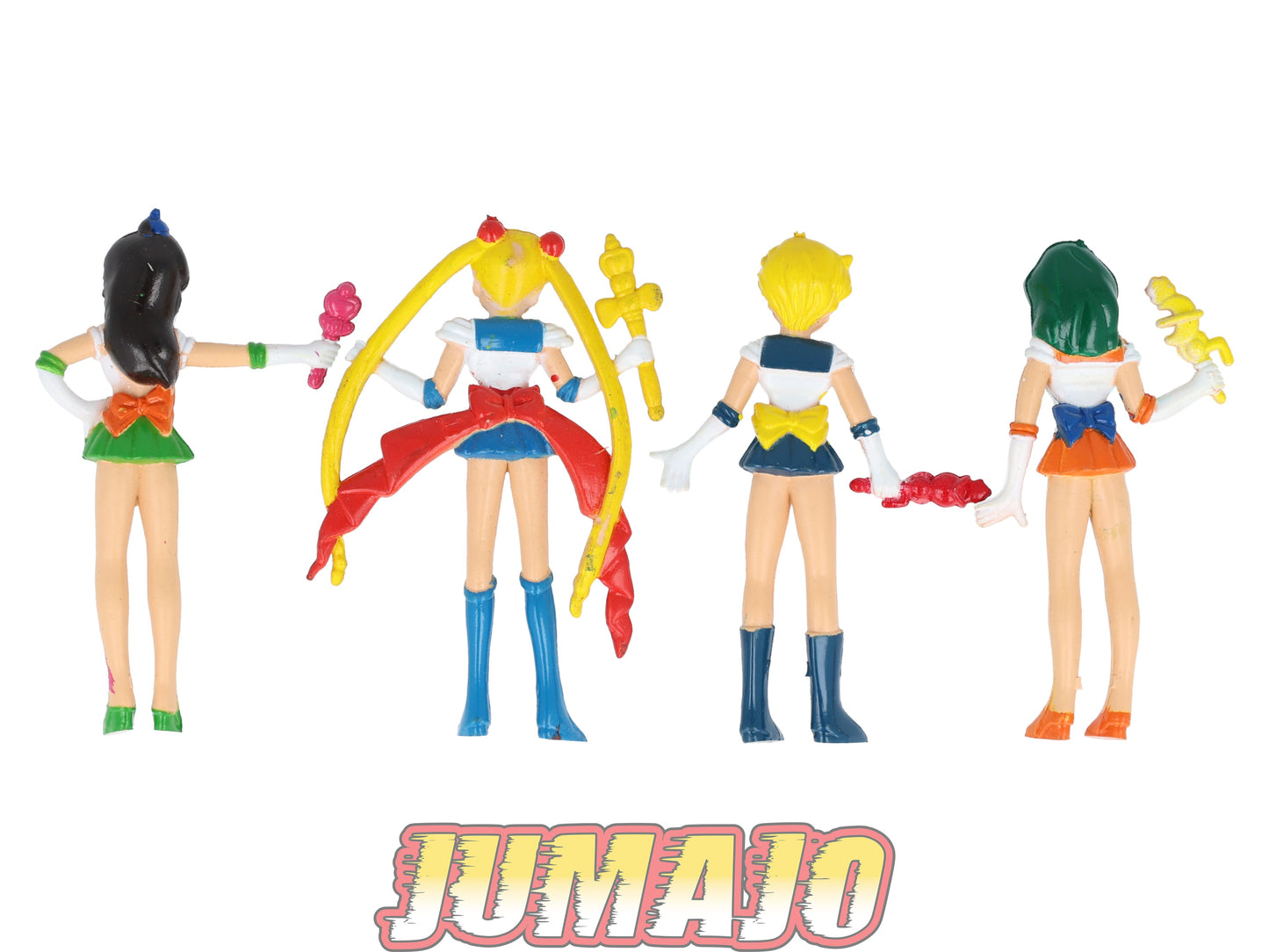 FIG128 Lot 4 figurines Sailor moon PVC 8cm : Sailor Moon, Sailor Uranus & Sailor Venus