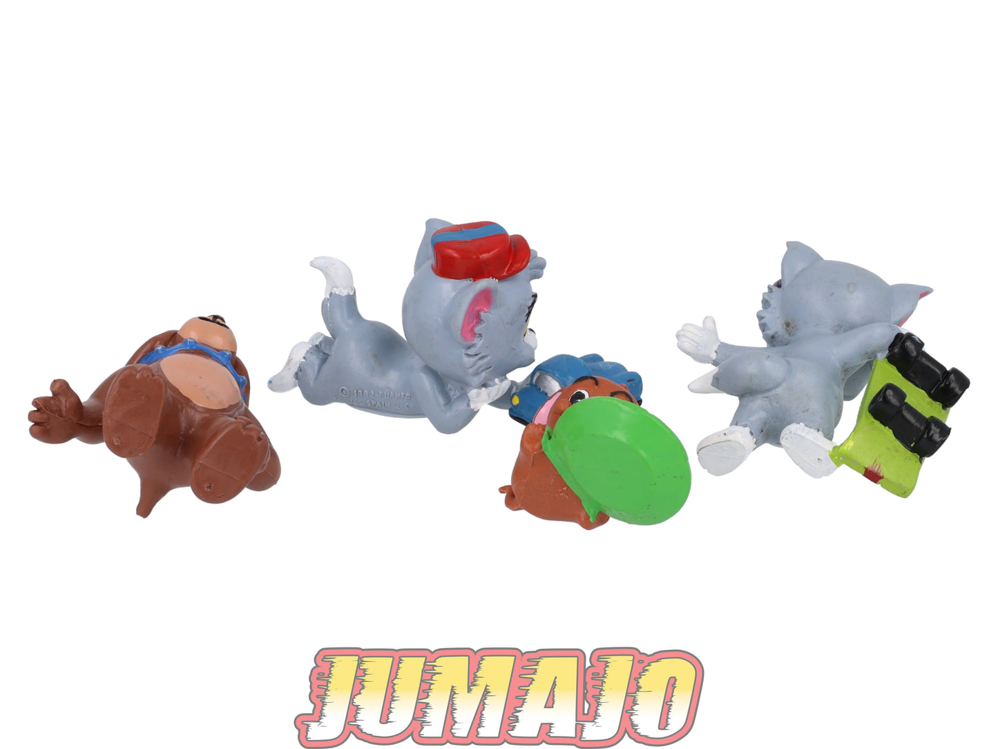 FIG143 Lot 4 figurines PVC Comics spain 7cm Tom Skateboard, Spike & Jerry fromage