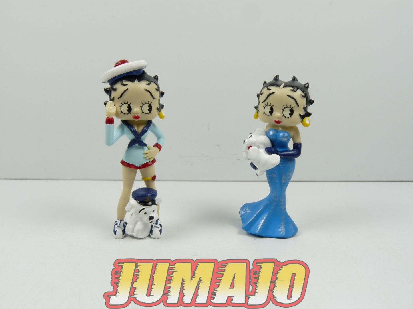 FIG145 : Lot de 2 figurines Betty Boop PLASTOY 8cm : Betty Boop soirée + Marine