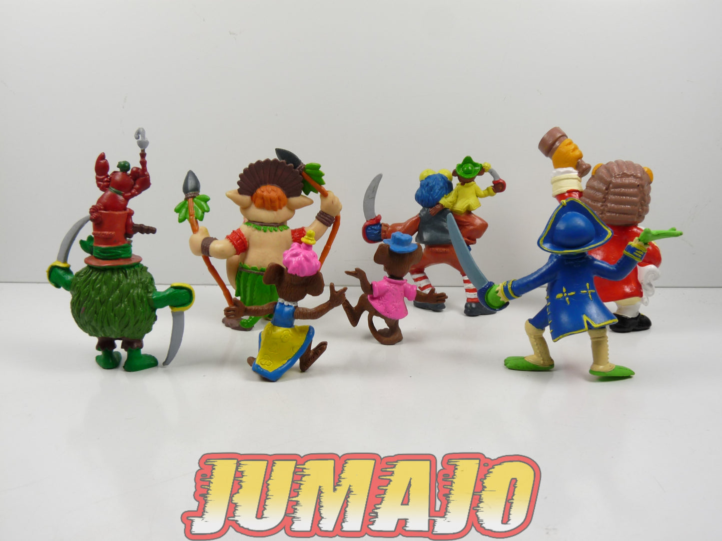 FIG154 : 7 figurines "Muppet Show" Treasure island MINILAND 9.5cm : Fozzie, Kermit & Gonzo