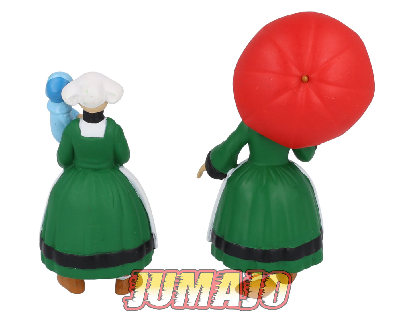 FIG163 Lot de 2 figurines PVC Gautier-languereau 2002 7.5cm : Bécassine parapluie+ Bébé