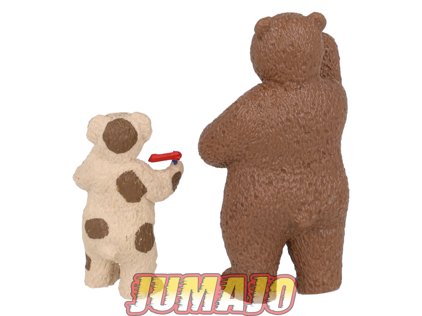 FIG165 2 Figurines PVC PAPO 1995 Bonne nuit les petits 8cm : Nounours + Oscar
