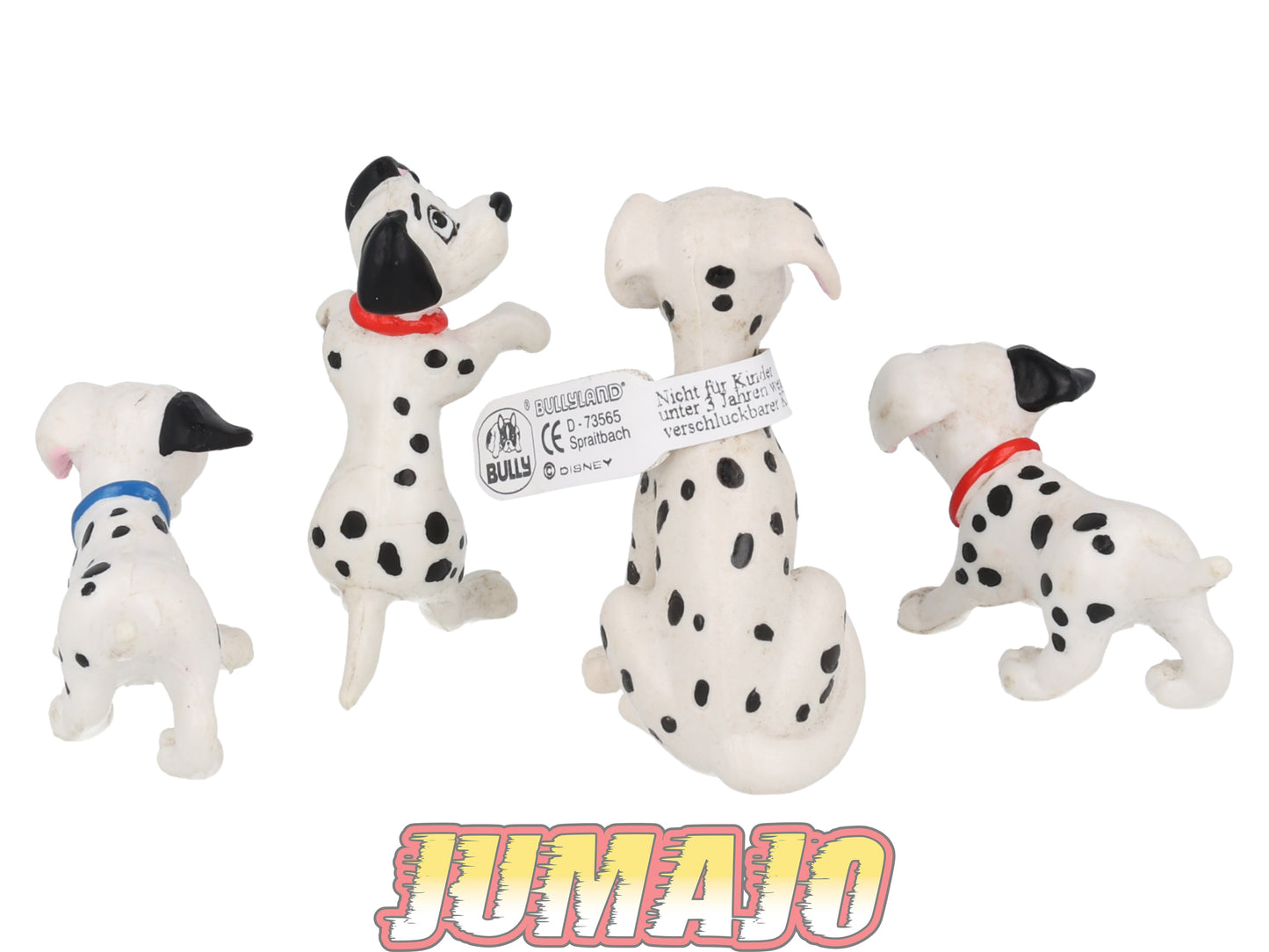 FIG170 Lot de 4 figurines PVC BULLY Disney 6.5cm : Les 101 Dalmatiens