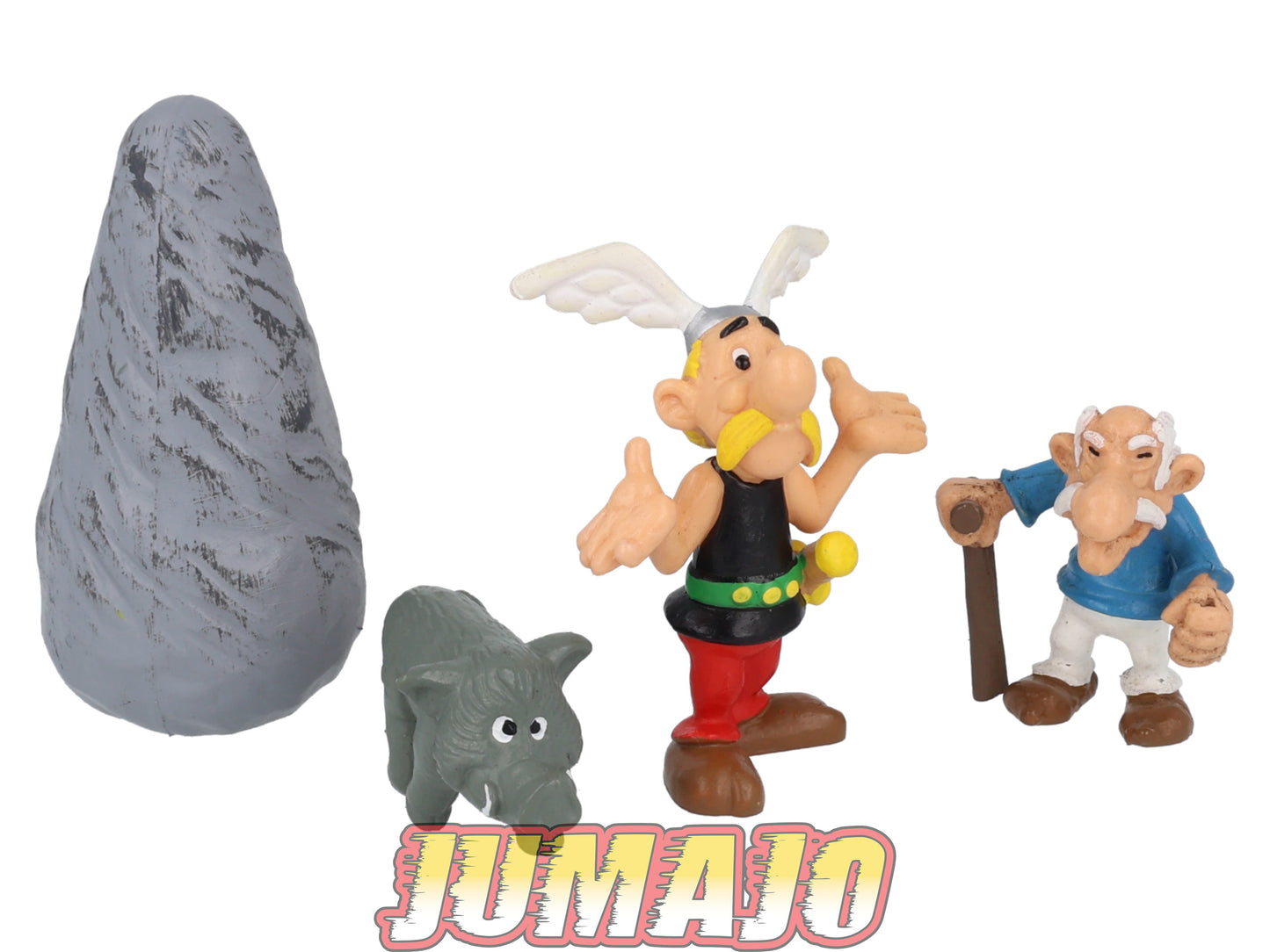 FIG178 4 figurines PVC M.D Toys 7.5cm Asterix, Ménir, Sanglier & Agecanonix