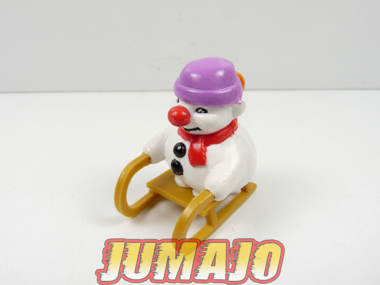 FIG25 lot 4 figurines PVC RODA VOINSON : BOULI Luge + parapluie + raquette 5.5cm