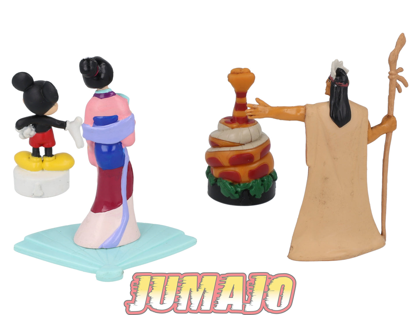 FIG30 lot de 4 figurines PVC Disney : Mulan, Kaa & Mickey 7cm