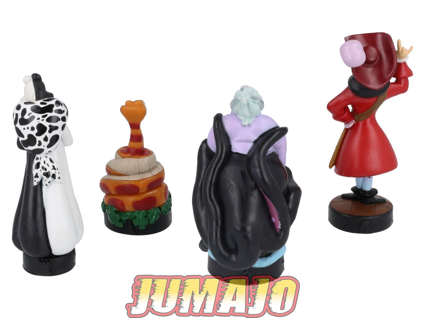 FIG41 lot de 4 figurines PVC Disney : Cruella, Captain Hook & Ursula 8cm