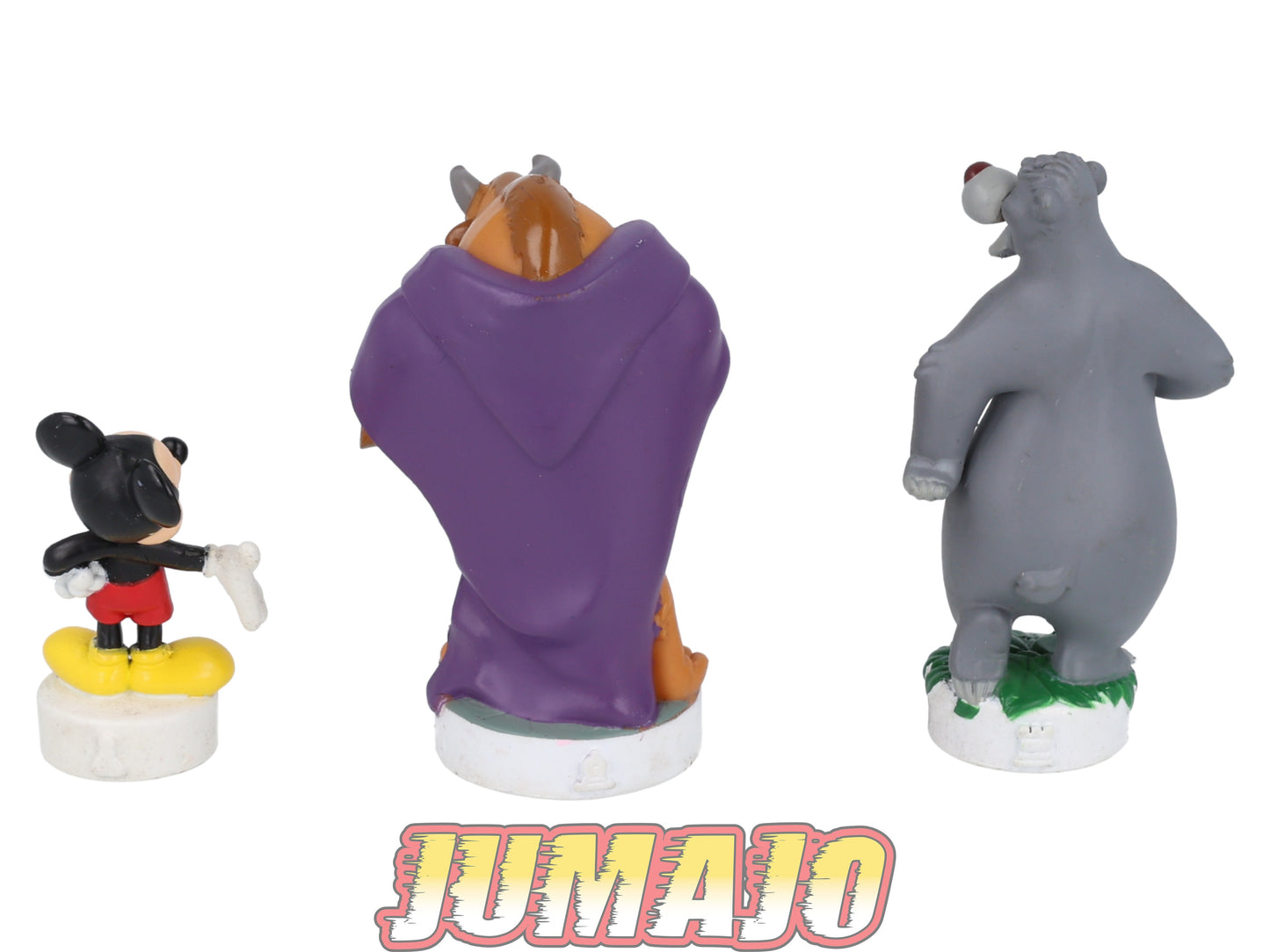 FIG43 lot de 3 figurines PVC Disney : The Beast, Mickey & Baloo 8cm