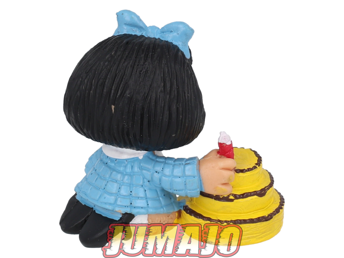 FIG74c Figurine PVC Comics Spain MAFALDA Quino 5cm : Mafalda bleue gâteau