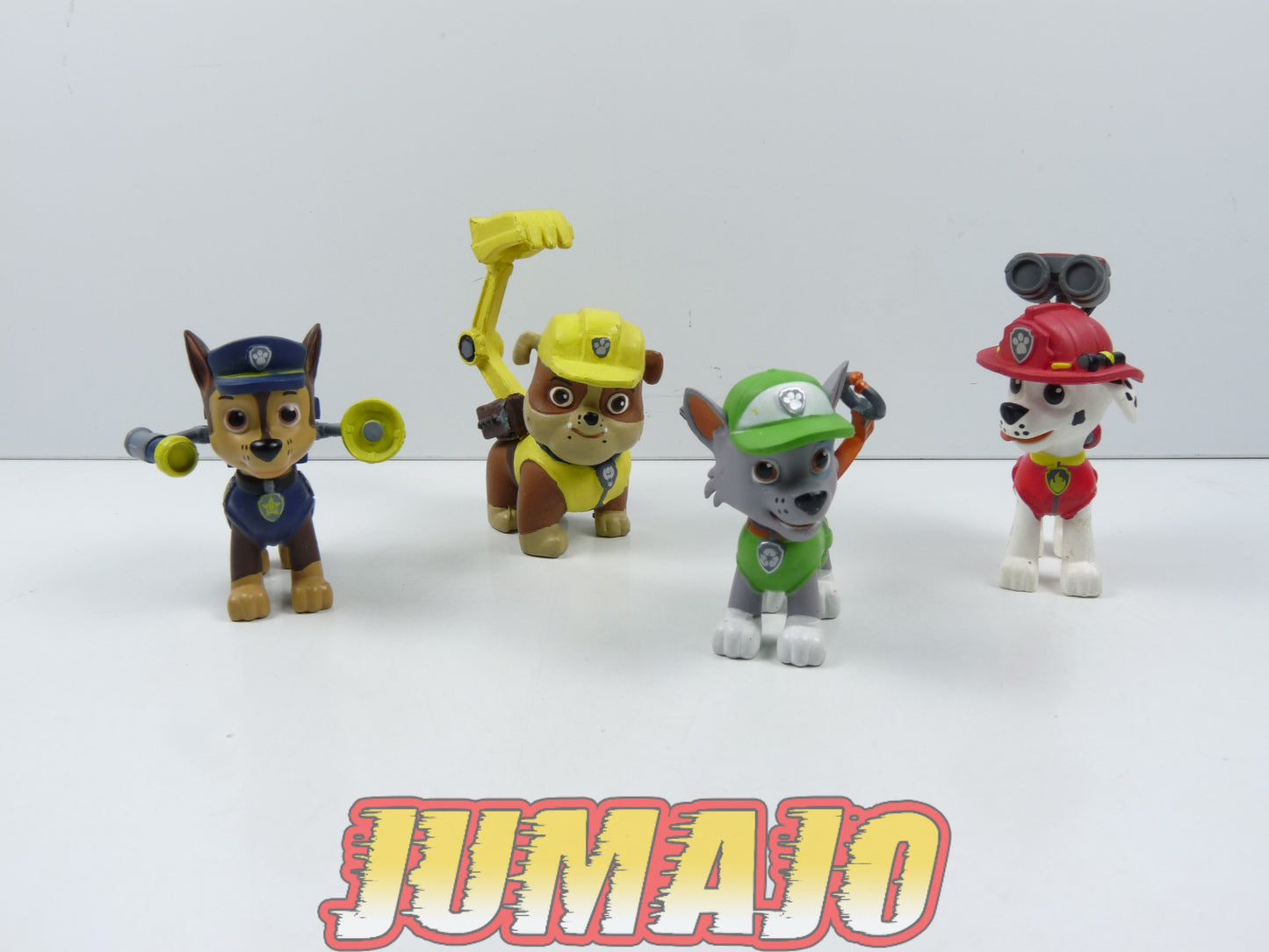 FIGZE : Lot de 4 figurines PAT PATROUILLE Spin master : 5,5cm Chase, Rocky & Marcus