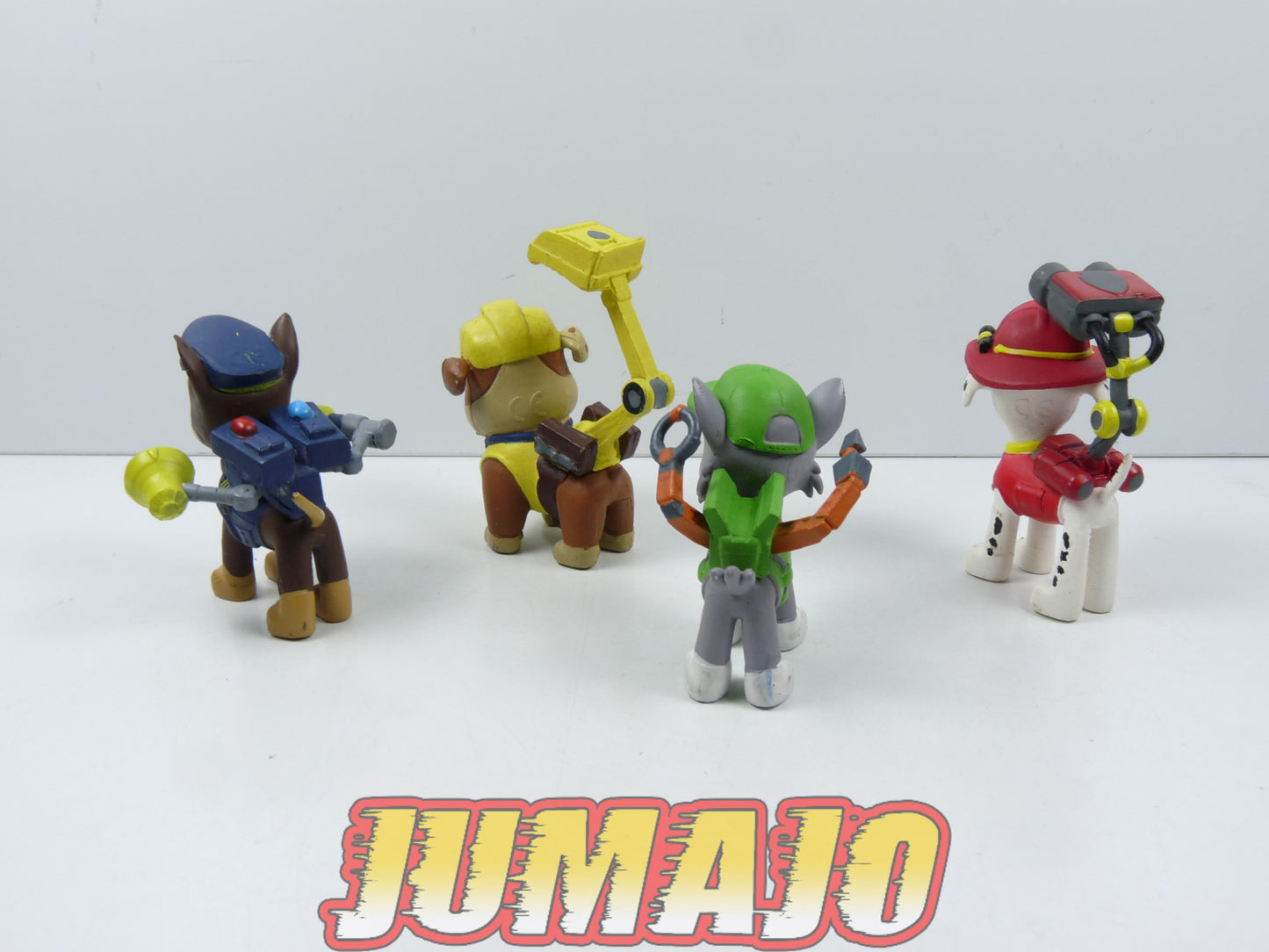 FIGZE : Lot de 4 figurines PAT PATROUILLE Spin master : 5,5cm Chase, Rocky & Marcus