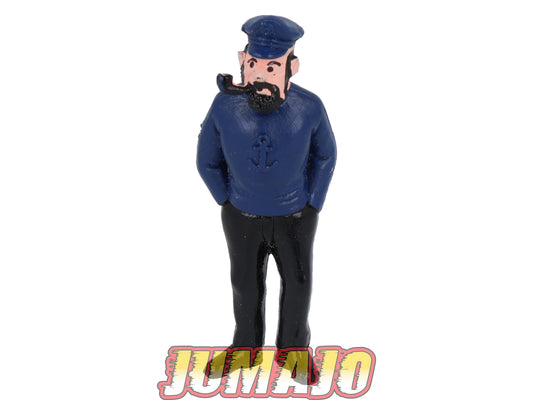 FIGZ19 Figurine PVC ESSO Belvision 1973 Tintin, Tim, Kuifje : Capitaine Haddock avec pipe 5cm