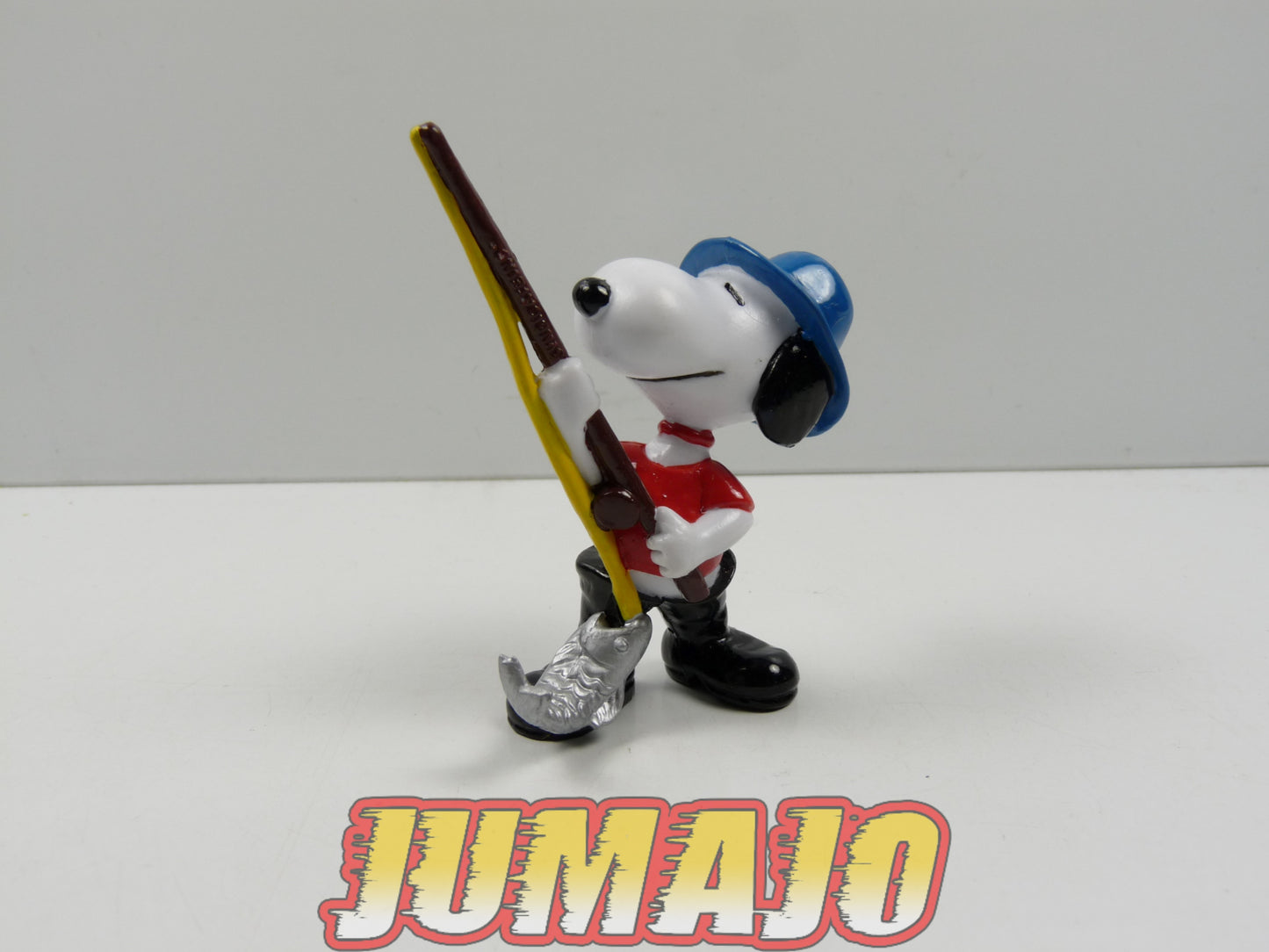 FIGZ (D) : Lot de 4 figurines "Snoopy" SCHLEICH 6cm : Snoopy Vélo + Course + Hockey + Pêche