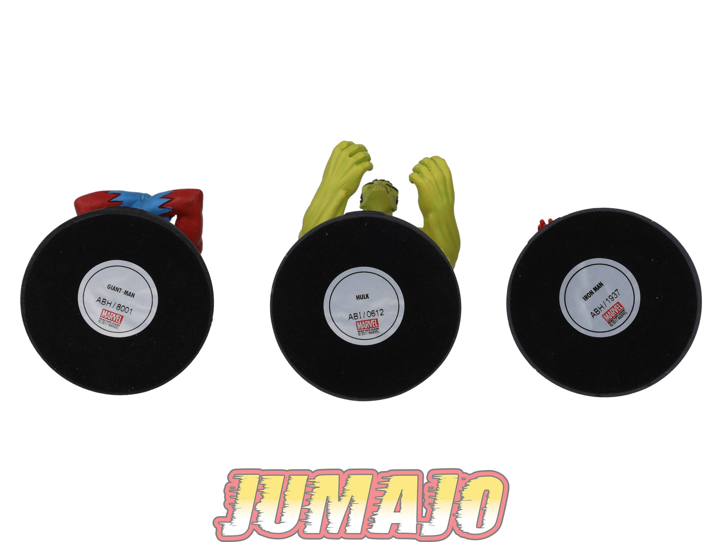 HUL1 Lot de 3 figurines résine MARVEL : Iron Man 14cm, Hulk 14cm & Giant Man 16cm