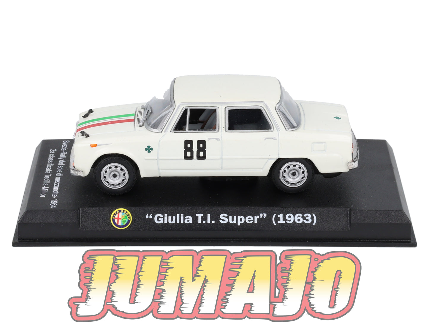 IT81 Voiture 1/43 Altaya : Alfa romeo Giulia T.I Super 1963 Rallye suède #88