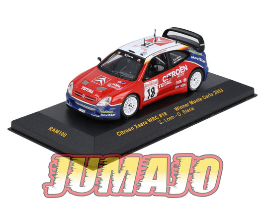 IXO100 Voiture 1/43 IXO Models Rallye : CITROEN Xsara WRC #18 Winner 2003 S.Loeb
