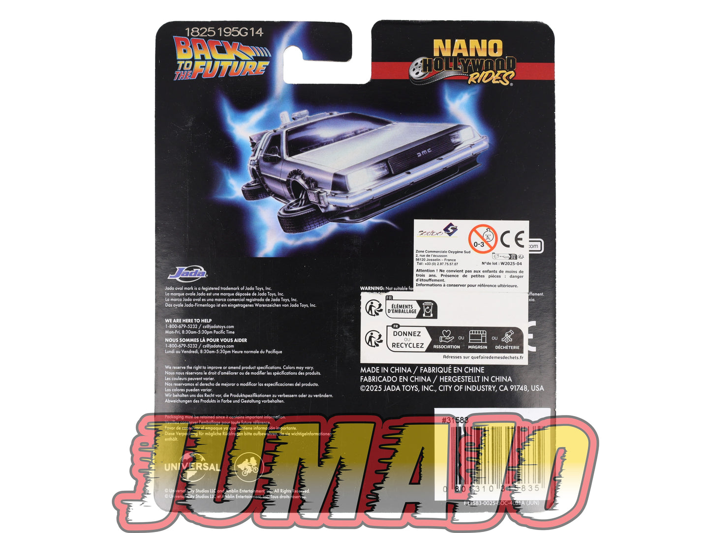 J583 Voiture Nano JADA Retour Vers Le Futur Back To The Future HOLLYWOOD RIDES 1975